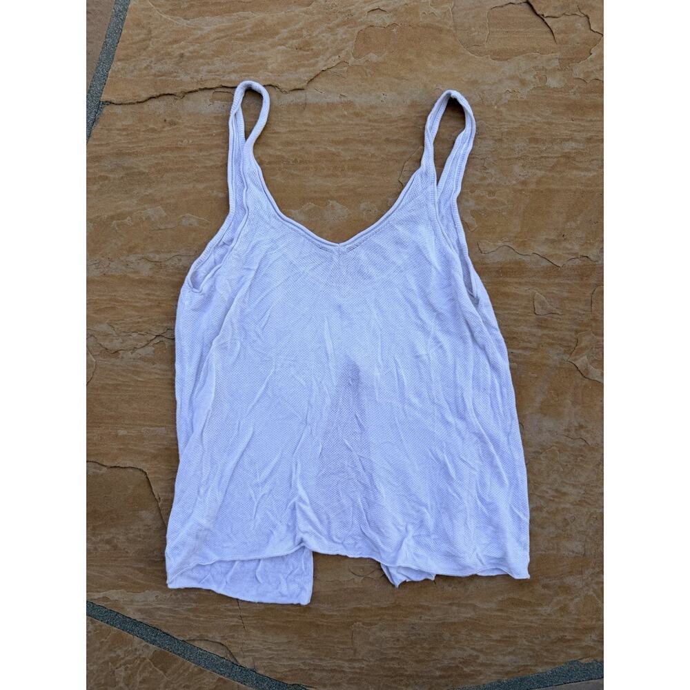 Lululemon Knit Tank Top White Tie Back Size S M